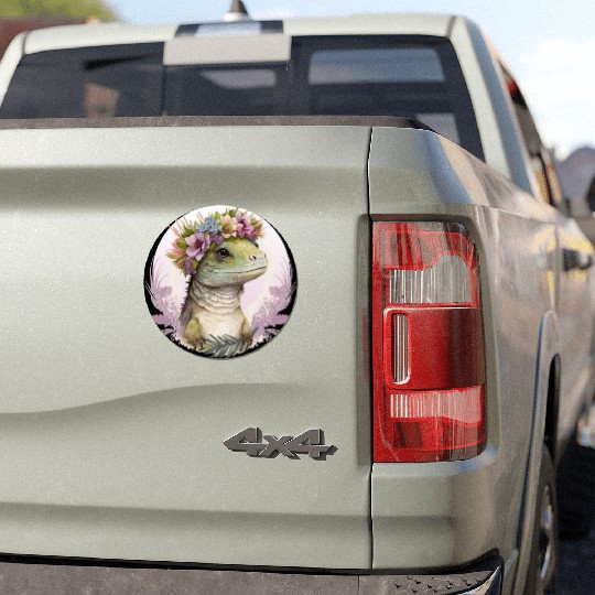 Cute Lizard Flower Crown Lizard Lover Car Magnets