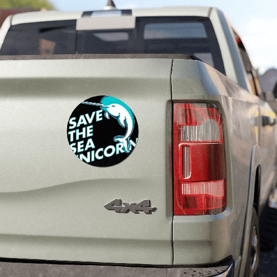Funny Save the Sea Unicorn Narwhal Car Magnets