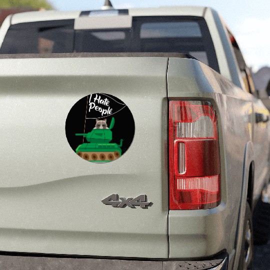 I Hate People Cat Tank Funny I Hate People Car Magnets