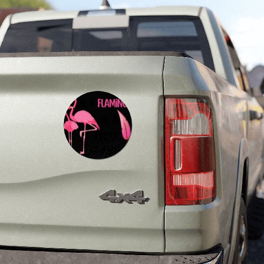 Be a flamingo in a flock of pigeons Car Magnets