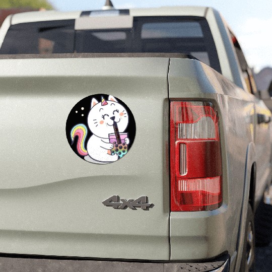 Bubble Tea Cute Kawaii Unicorn Cat Japanese Car Magnets