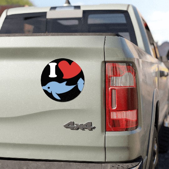 I love dolphins 1 Car Magnets