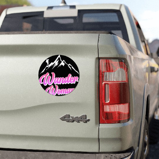 Wanderwoman Hiker Mountaineer Wanderlust Car Magnets