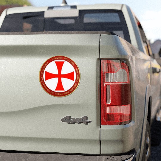 Knights templar cross shield Car Magnets