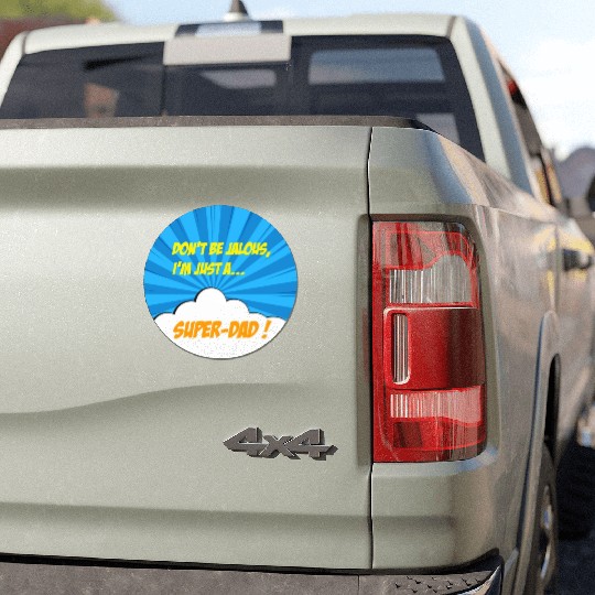 Super-dad super-hero Best dad Father's day Comics Car Magnets