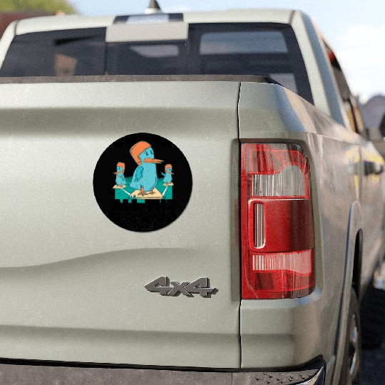 Baseball game with funny birds Car Magnets