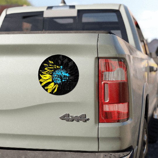 Sunflower Ukrainian Flag I Stand With Ukraine Ukra Car Magnets