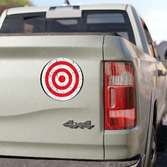 Print On Back Bullseye Target Bulls Eye Fun Car Magnets
