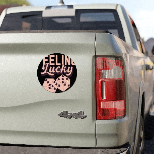 Feeling Lucky Retro Valentine 1 Car Magnets