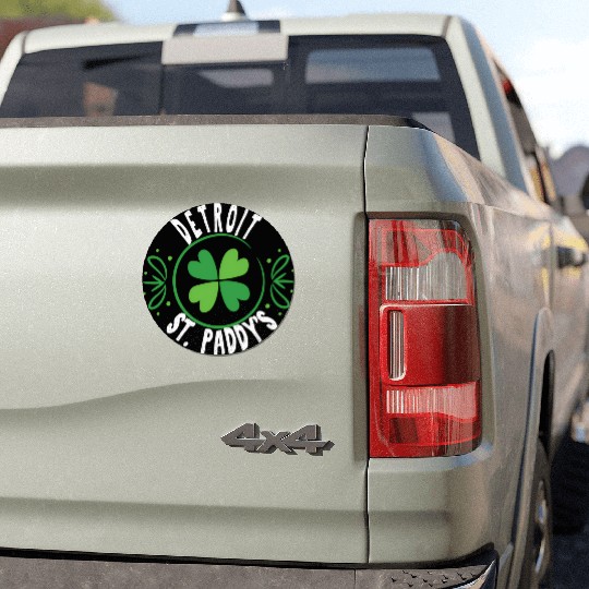 Detroit St PatricDay St Paddys 313 Area Code Car Magnets