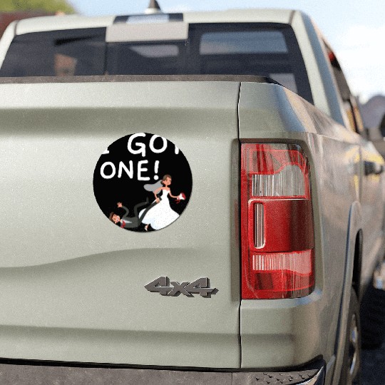 Bride And Groom Wedding Day Marriage Just Married Car Magnets