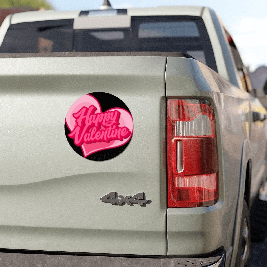 Happy Valentine typography Car Magnets
