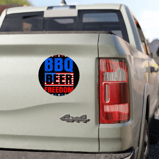 BBQ Beer Freedom Independence Day USA Party Fan Car Magnets