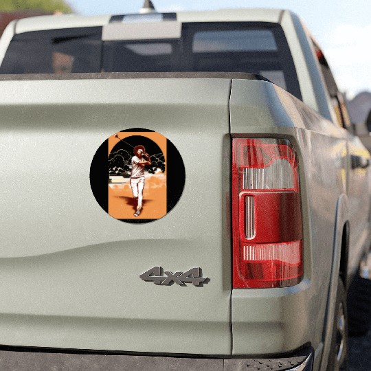 Golfer Afro Man Golf Player African American Car Magnets