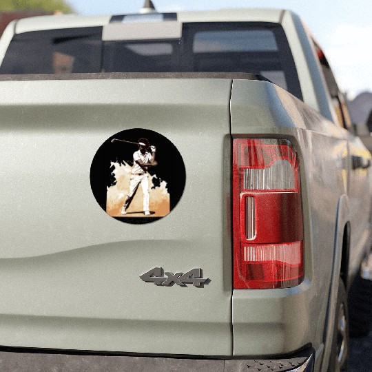 Golfer Afro Man Golf Player African American Car Magnets