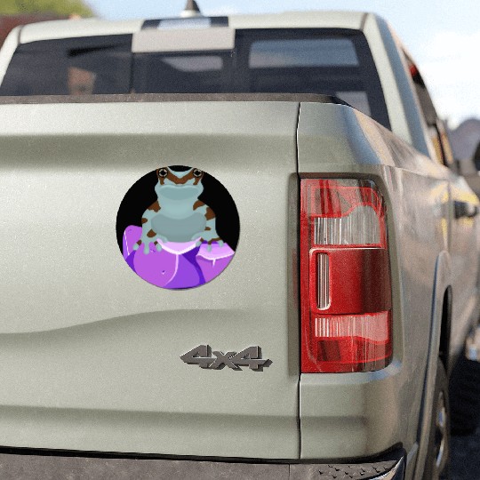 Frog Crystal Amethyst Gemstone For Toad Owners Car Magnets