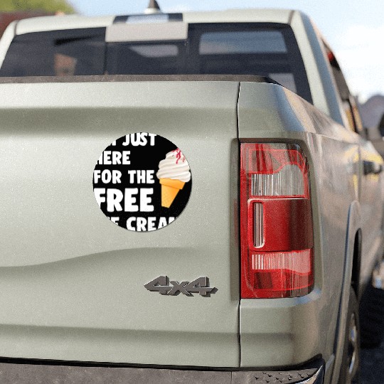 I'M Just Here For The Free Ice Cream Cruise 2023 Car Magnets