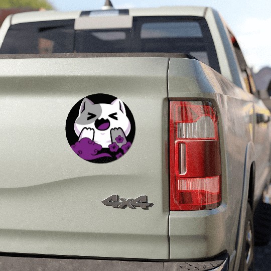Asexual Subtle Ace Pride Anime And Cat Japanese Car Magnets