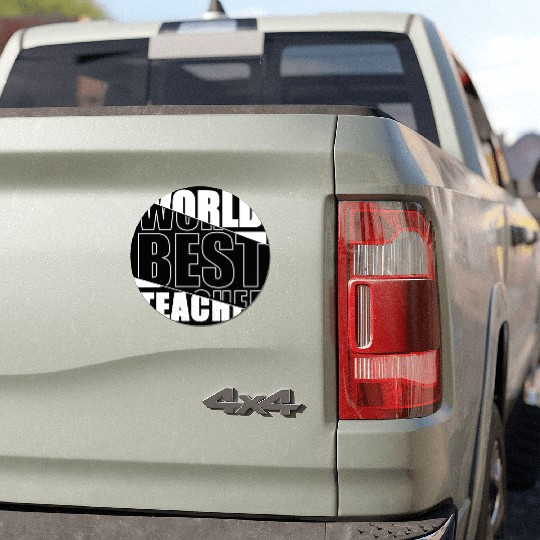 World Best Teacher Car Magnets