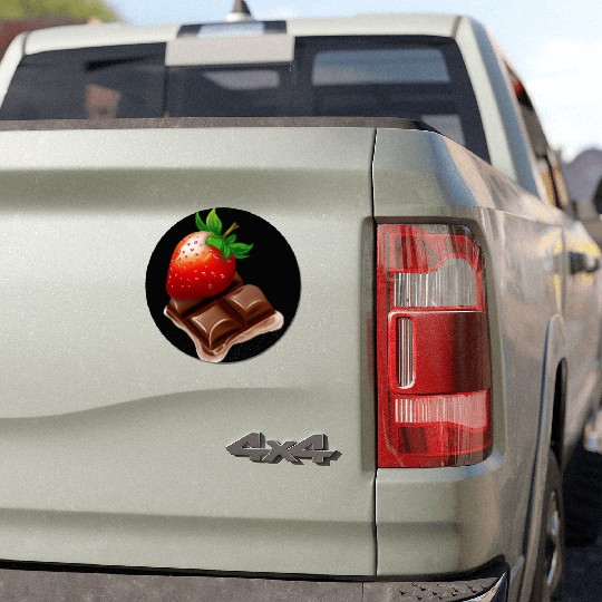 Melting Strawberry Chocolate - Sweet Dessert Car Magnets