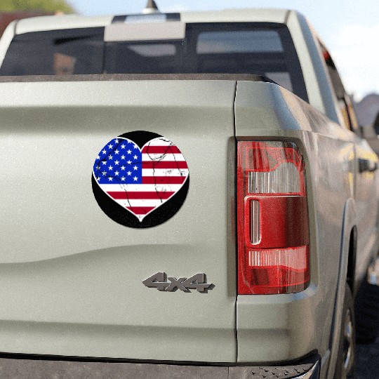 Love America Flag Independence Day USA Patriots Car Magnets