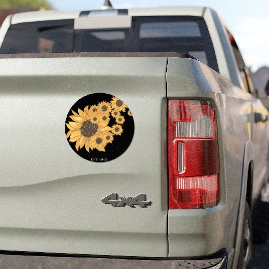 Aesthetic Sunflower Car Magnets