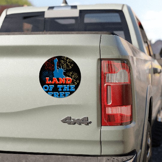 Land of the free gift Car Magnets