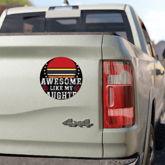 Retro Sunset Icon for Daughter Car Magnets