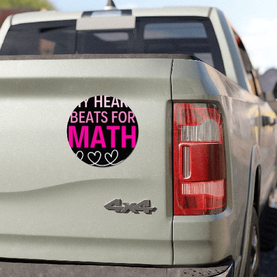 My Heart Beats For Math Valentine'S Day For Math T Car Magnets