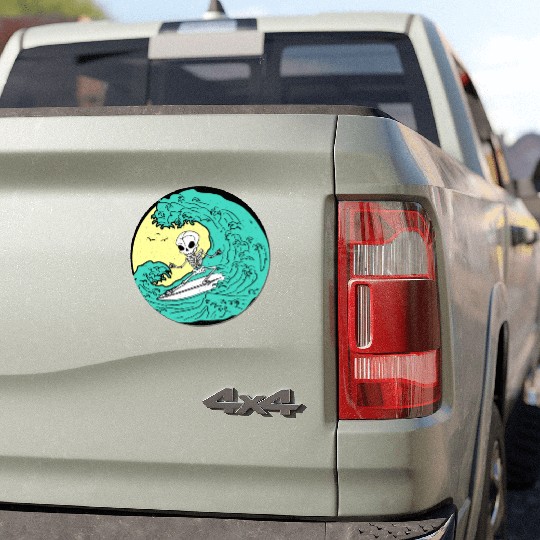 Discover Skeleton surfing on Wave Car Magnets