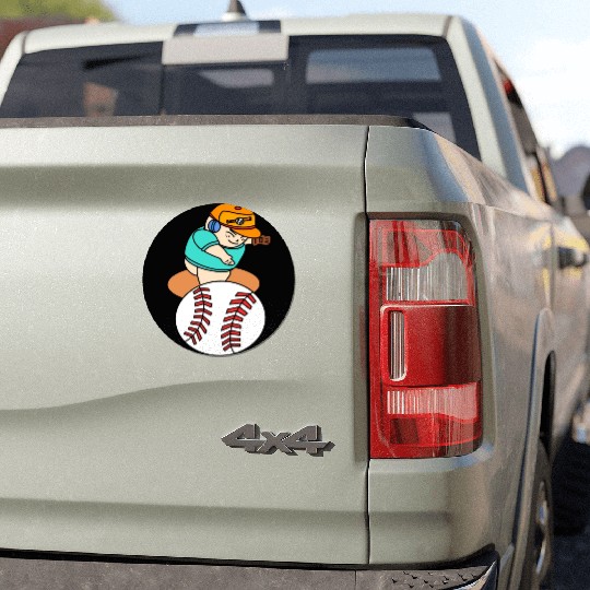 Cute Chibi Baseball Pitcher Car Magnets