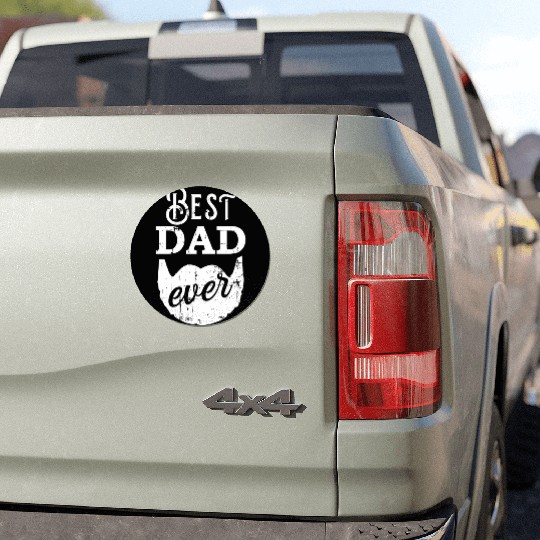 Best Dad Ever For Bearded Daddys Father'S Day Car Magnets