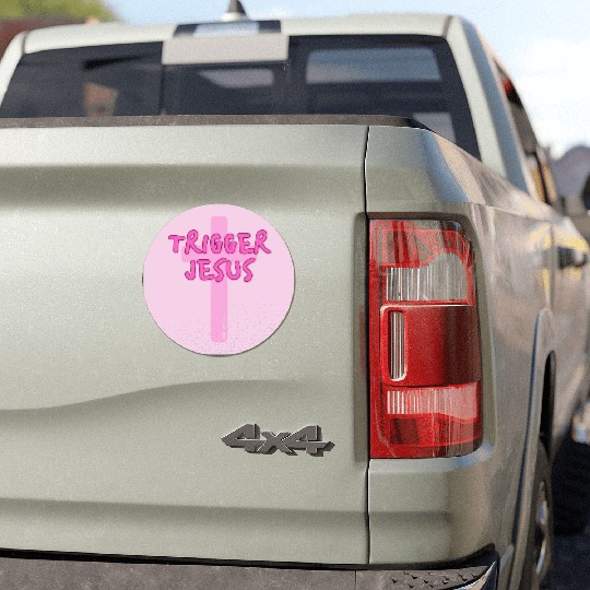 Trigger Jesus Affirmation By Abby Anime(c) Car Magnets