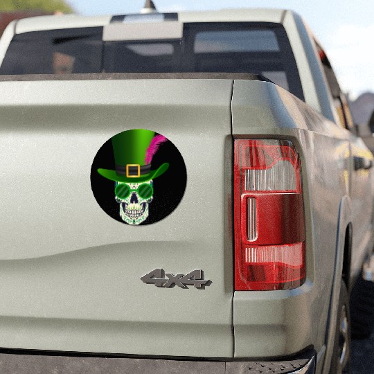 Sugar Skull Saint Patricks Day Of Dead Car Magnets