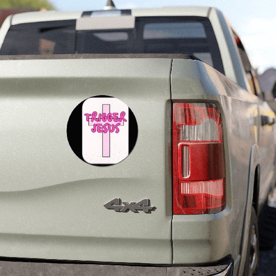 Trigger Jesus Affirmation By Abby Anime(c) Car Magnets