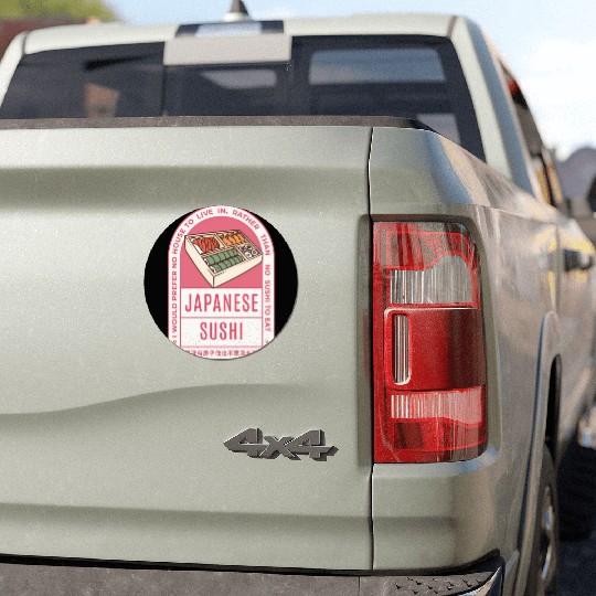 Retro Sushi Lover Quote Car Magnets