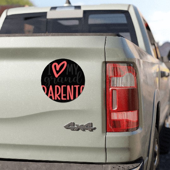 I love my grandparents Car Magnets