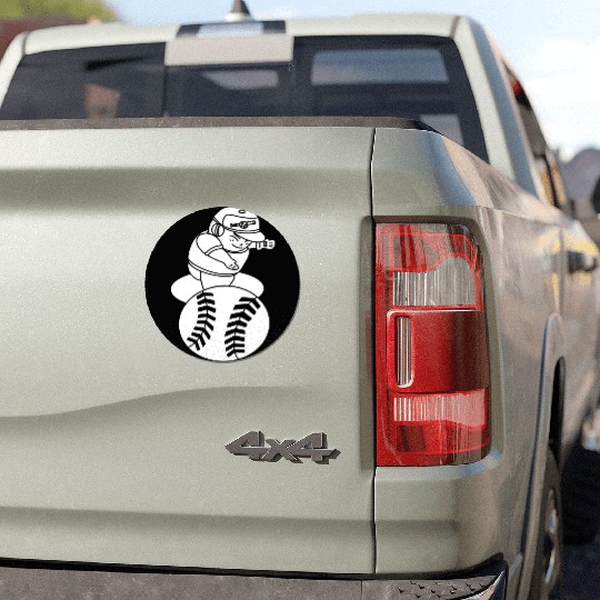 Kawaii Chibi Baseball Pitcher Car Magnets