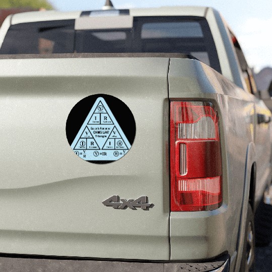 Ohms law Triangle electrical engineering students Car Magnets