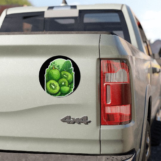 Green Kiwi Pattern Sticker Car Magnets