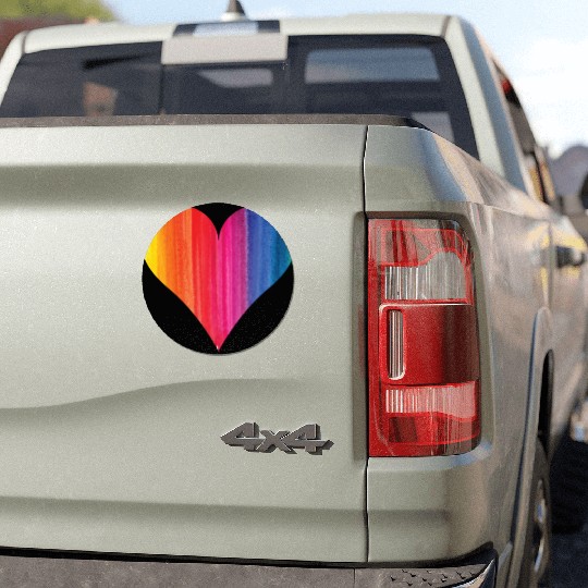 Rainbow Heart Lgbtq Gay Gay Car Magnets