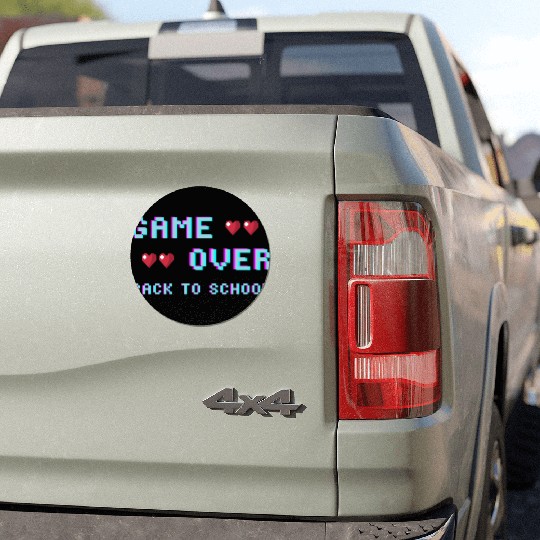 game over back to school Car Magnets