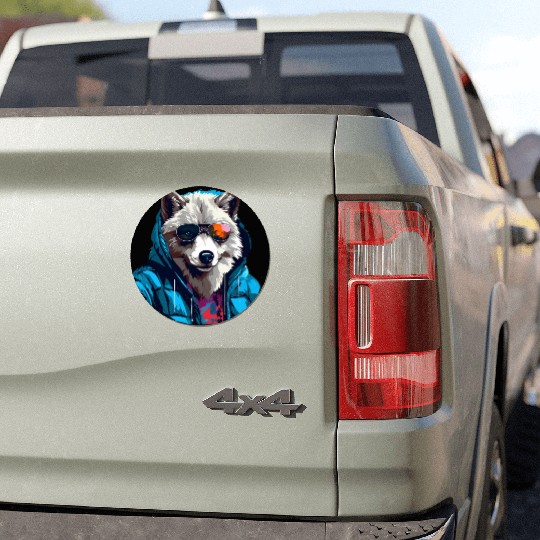 Street Style Arctic Wolf | Wolf Lovers Car Magnets