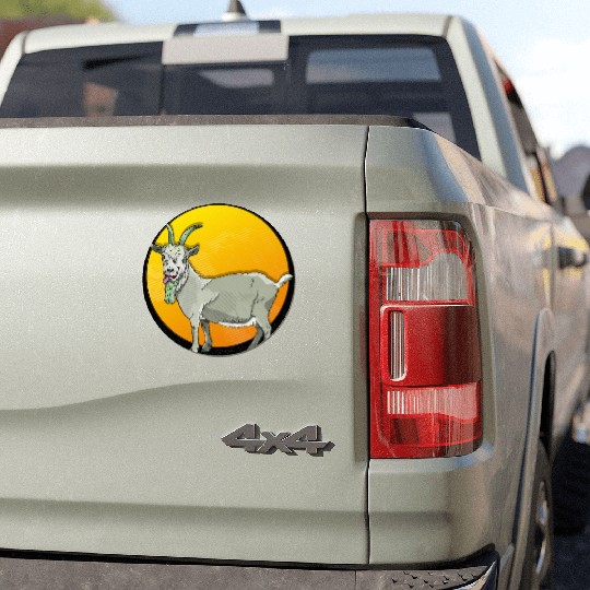 Goat With A Green Beard Car Magnets