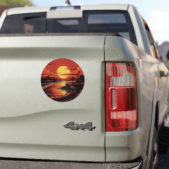 Desert Surf Adventure Car Magnets