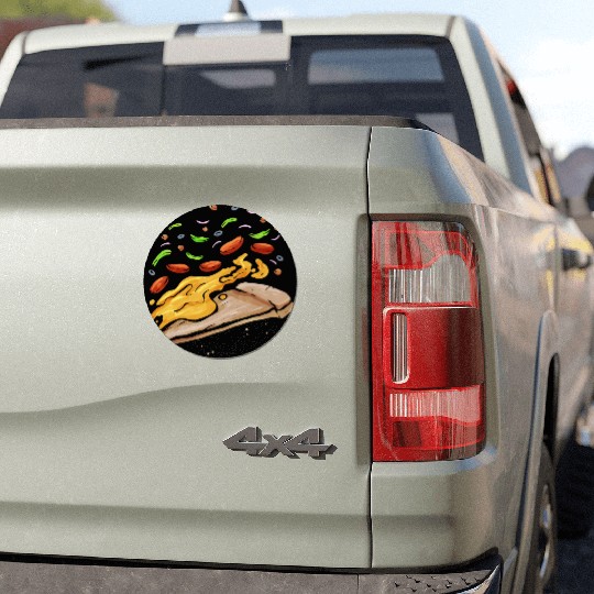 I Love Pizza With A Heart Of Pizza Car Magnets