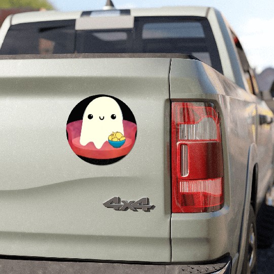 Couch Potato Ghost With Potato Chips Car Magnets