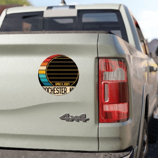 Total Solar Eclipse New York Rochester EclipseRoch Car Magnets