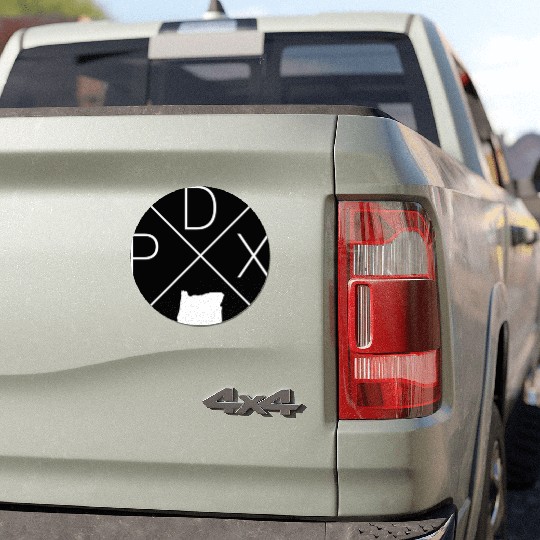 Portland Cross White Portland Oregon Car Magnets