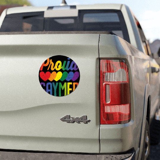 Proud Gaymer Gay Pride Lesbian Rainbow Flag Car Magnets